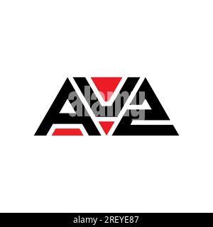 Logo de lettre triangle AUZ avec forme de triangle. Monogramme de conception de logo triangle AUZ. Modèle de logo vecteur triangle AUZ avec couleur rouge. AUZ triangul Illustration de Vecteur