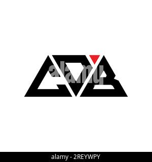 Logo de lettre triangle CDB avec forme de triangle. Monogramme de logo triangle CDB. Modèle de logo vecteur triangle CDB avec couleur rouge. CDB triangul Illustration de Vecteur