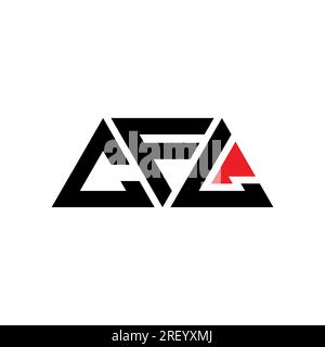 Logo de lettre triangle CFL avec forme de triangle. Monogramme de logo triangle CFL. Modèle de logo vectoriel triangle CFL avec couleur rouge. CFL triangul Illustration de Vecteur
