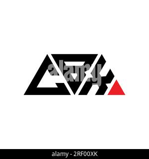 Logo CBX lettre triangle avec forme de triangle. Monogramme de logo triangle CBX. Modèle de logo vecteur triangle CBX avec couleur rouge. CBX triangul Illustration de Vecteur