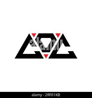 Logo de lettre triangle COC avec forme de triangle. Monogramme de conception de logo de triangle de COC. Modèle de logo vecteur triangle COC avec couleur rouge. COC triangul Illustration de Vecteur