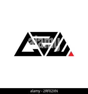 Design de logo de lettre triangle CZW avec forme de triangle. Monogramme de conception de logo de triangle CZW. Modèle de logo vecteur triangle CZW avec couleur rouge. CZW triangul Illustration de Vecteur