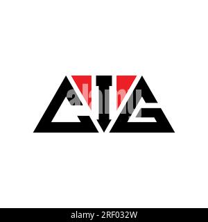 Logo de lettre triangle CIG avec forme de triangle. Monogramme de conception de logo triangle CIG. Modèle de logo vecteur triangle CIG avec couleur rouge. CIG triangul Illustration de Vecteur