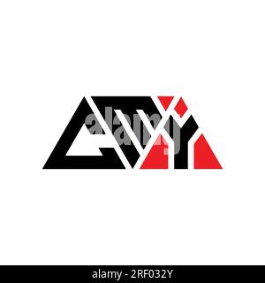 Logo de lettre triangle CMY avec forme de triangle. Monogramme de logo triangle CMY. Modèle de logo vectoriel triangle CMY avec couleur rouge. CMY triangul Illustration de Vecteur