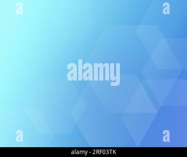 Hexagones transparents sur fond dégradé de couleur cyan clair à bleu. Fond plein cadre abstrait, moderne et géométrique haute résolution, espace de copie Banque D'Images