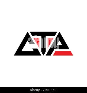 Logo de lettre triangle CTP avec forme de triangle. Monogramme de logo triangle CTP. Modèle de logo vecteur triangle CTP avec couleur rouge. CTP triangul Illustration de Vecteur