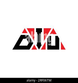 Logo de lettre triangle DIU avec forme de triangle. Monogramme de logo triangle DIU. Modèle de logo vecteur triangle DIU avec couleur rouge. DIU triangul Illustration de Vecteur