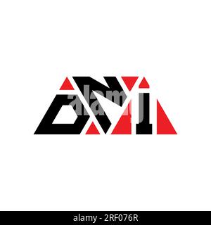 Logo de lettre triangle DNI avec forme de triangle. Monogramme de conception de logo triangle DNI. Modèle de logo vecteur triangle DNI avec couleur rouge. DNI triangul Illustration de Vecteur