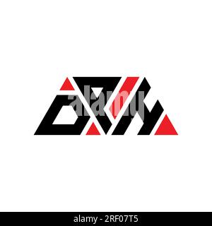 Logo lettre triangle DPH en forme de triangle. Monogramme de logo triangle DPH. Modèle de logo vecteur triangle DPH avec couleur rouge. DPH triangul Illustration de Vecteur