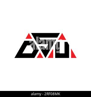 Logo de lettre triangle DSU avec forme de triangle. Monogramme de conception de logo triangle DSU. Modèle de logo vecteur triangle DSU avec couleur rouge. DSU triangul Illustration de Vecteur