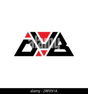 Logo lettre triangle DUB en forme de triangle. Monogramme de logo triangle DUB. Modèle de logo vecteur triangle DUB avec couleur rouge. DUB triangul Illustration de Vecteur