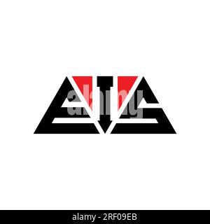 Logo de lettre triangle EIS avec forme de triangle. Monogramme de logo triangle EIS. Modèle de logo vecteur triangle EIS avec couleur rouge. EIS triangul Illustration de Vecteur