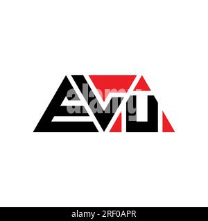 Logo de lettre triangle ELU avec forme de triangle. Monogramme de logo triangle ELU. Modèle de logo vecteur triangle ELU avec couleur rouge. ELU triangul Illustration de Vecteur