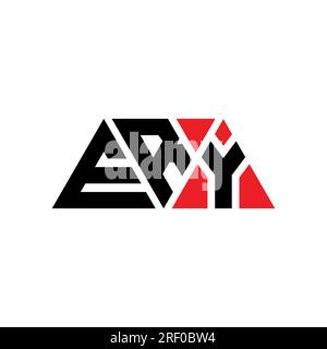 Logo EN forme de triangle ERY. Logo triangle ERY monogramme. Modèle de logo vecteur triangle ERY avec couleur rouge. ERY triangul Illustration de Vecteur