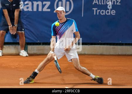 Vérone, Italie. 30 juillet 2023. Vitaliy Sachko en action lors de la finale de Internazionali di Verona - ATP Challenger 100 tournoi de tennis au Circolo tennis Scaligero à Vérone le 30 juillet 2023, Vérone Italie. Crédit : Agence photo indépendante/Alamy Live News Banque D'Images