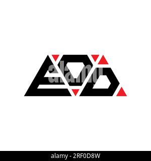 Logo de lettre triangle EOD avec forme de triangle. Monogramme de conception de logo de triangle d'EOD. Modèle de logo vecteur triangle EOD avec couleur rouge. EOD triangul Illustration de Vecteur