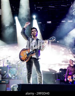 Kelly Jones, chanteuse principale des Stereophonics, joue au festival y-NOT, Derbyshire, en 2017. Banque D'Images