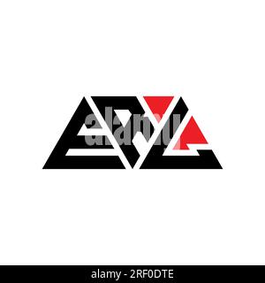 Logo de lettre triangle ERL avec forme de triangle. Monogramme de logo triangle ERL. Modèle de logo vecteur triangle ERL avec couleur rouge. Erl triangul Illustration de Vecteur