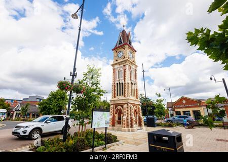 La tour de l'horloge du jubilé de la reine Victoria érigée en 1890 pour commémorer le jubilé d'or de la reine Victoria en 1887, Newmarket, West Suffolk, est de l'Angleterre Banque D'Images