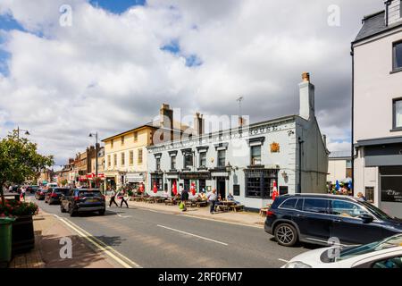 Le pub Waggon & Horses Inn & Market House en bordure de route à High Street, Newmarket, une ville de marché dans le quartier de West Suffolk dans le Suffolk, dans l'est de l'Angleterre Banque D'Images