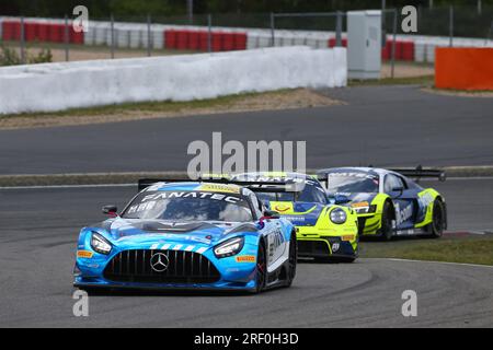 Nuerburg, Allemagne. 30 juillet 2023. # 88, Nurburg, Allemagne, dimanche 30 JUILLET 2023 : Raffaele MARCIELLO, Timur BOGUSLAVSKIY, Jules GOUNON, Team Akkodis ASP, Mercedes-AMG GT3 car, Lors de la course de la Fanatec GT World Challenge Endurance Cup. Le Team Akkodis ASP participe à la Fanatec GT World Challenge Endurance Cup, image payante, photo copyright © ATP Geert FRANQUET (FRANQUET Geert /ATP/SPP) crédit : SPP Sport Press photo. /Alamy Live News Banque D'Images