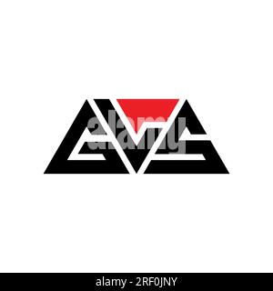 Logo lettre triangle GLS en forme de triangle. Monogramme de logo triangle GLS. Modèle de logo vecteur triangle GLS avec couleur rouge. GLS triangul Illustration de Vecteur