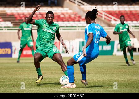 Nairobi, Kenya. 25 juin 2023. Peter LWASA (MF, Gor Mahia). Nairobi City Stars contre Gor Mahia, Premier League kenyane. GOR Mahia a gagné 4-1, devenant champion de la première Ligue kenyane. Stade Kasarani. Crédit : XtraTimeSports (Darren McKinstry) / Alamy. Banque D'Images