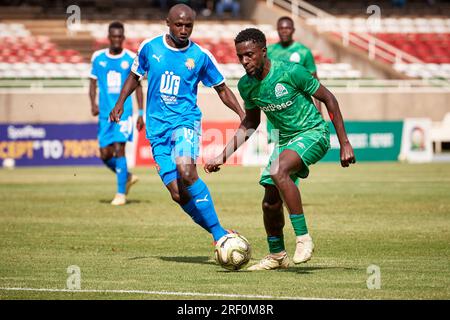 Nairobi, Kenya. 25 juin 2023. Austine ODHIAMBO (FW, Gor Mahia). Nairobi City Stars contre Gor Mahia, Premier League kenyane. GOR Mahia a gagné 4-1, devenant champion de la première Ligue kenyane. Stade Kasarani. Crédit : XtraTimeSports (Darren McKinstry) / Alamy. Banque D'Images