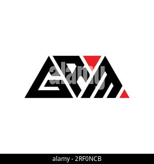 Logo de lettre triangle GRM avec forme de triangle. Monogramme de logo triangle GRM. Modèle de logo vecteur triangle GRM avec couleur rouge. GRM triangul Illustration de Vecteur