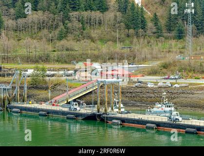 JUNEAU, ALASKA - 6 mai 2023 : la ville de Juneau est la capitale de l'Alaska. La population de Juneau peut augmenter d'environ 6 000 personnes à partir de Cruise SH Banque D'Images