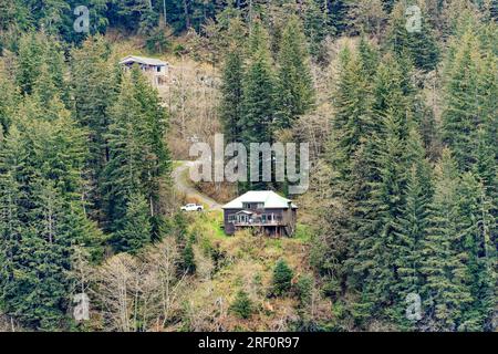 JUNEAU, ALASKA - 6 mai 2023 : la ville de Juneau est la capitale de l'Alaska. La population de Juneau peut augmenter d'environ 6 000 personnes à partir de Cruise SH Banque D'Images