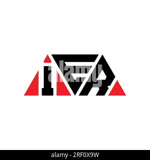 Logo de lettre triangle Ier avec forme de triangle. IER logo triangle design monogramme. Modèle de logo vecteur triangle Ier avec couleur rouge. Ier triangul Illustration de Vecteur