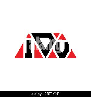 Logo de lettre triangle IDV avec forme de triangle. Monogramme de logo triangle IDV. Modèle de logo vecteur triangle IDV avec couleur rouge. IDV triangul Illustration de Vecteur