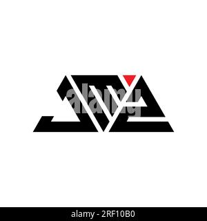 Logo JMZ avec lettre triangulaire en forme de triangle. Monogramme de logo triangle JMZ. Modèle de logo vecteur triangle JMZ avec couleur rouge. JMZ triangul Illustration de Vecteur