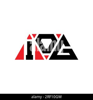 Logo de lettre triangle IOG avec forme de triangle. Monogramme de conception de logo triangle IOG. Modèle de logo vecteur triangle IOG avec couleur rouge. IOG triangul Illustration de Vecteur