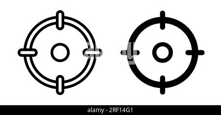 Symboles de cible de réticule ciblage et icône d'illustration vectorielle de visée définie Illustration de Vecteur