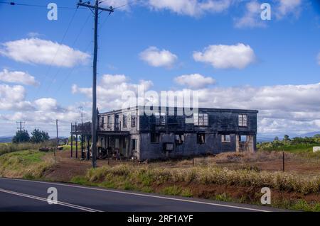 Mansion construite par le propriétaire abandonné, Atherton Tablelands, Australie. Banque D'Images