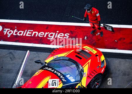 Nurbur, Allemagne. 30 juillet 2023. Davide Rigon, Daniel Serra, Antonio Fuoco, AF Corse, Ferrari 296 GT3, Qualification, 1er juillet 2023, Nurburgring, Allemagne crédit : Independent photo Agency/Alamy Live News Banque D'Images