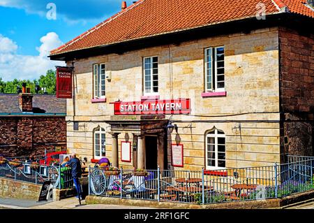 The Station Tavern, Grosmont, North Yorkshire, Angleterre Banque D'Images