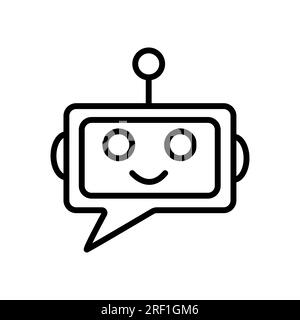 Icône Chatbot. Élément simple de la collection de médias sociaux. Icône Creative Chatbot pour la conception web, les modèles, les infographies et plus encore Illustration de Vecteur