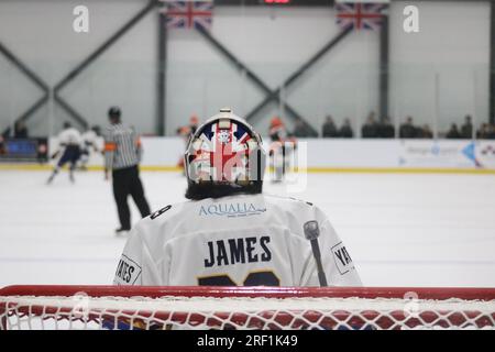 Match de hockey sur glace local Banque D'Images