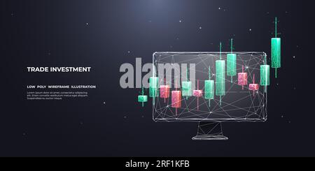 Écran d'application pour le trading. Concept de marché boursier numérique Illustration de Vecteur