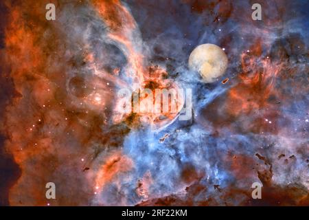 Pluton. Des planètes de qualité impressionnante du système solaire. Éléments de cette image fournie par la NASA Banque D'Images