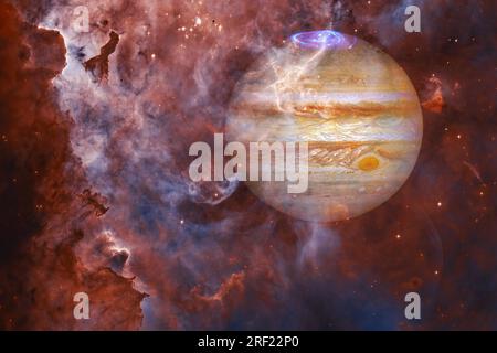Jupiter. Des planètes de qualité impressionnante du système solaire. Éléments de cette image fournie par la NASA Banque D'Images