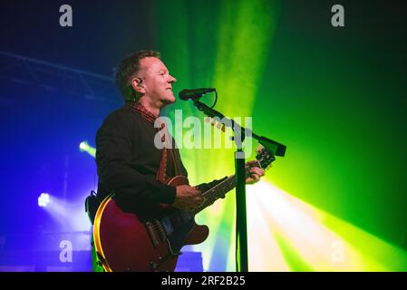 Inverness, Royaume-Uni. 28 juillet 2023. Acteur canadien devenu musicien Kiefer Sutherland, surtout connu pour son rôle dans Lost Boys, la série à succès 24 et Designated Survivor, se produisant au Belladrum Festival lors de sa tournée britannique (photo de Dylan Morrison/NurPhoto) crédit : NurPhoto SRL/Alamy Live News Banque D'Images