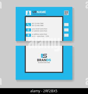 Design épuré élégant, moderne et créatif de modèle de carte de visite professionnelle Illustration de Vecteur