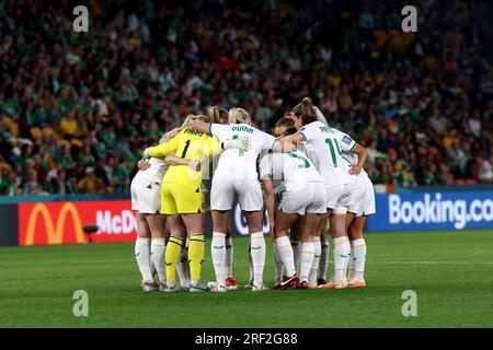 Brisbane, Australie. 31 juillet 2023. L'équipe irlandaise s'est réunie lors du match de la coupe du monde féminine FIFA 2023 Groupe B Irlande femmes vs Nigeria femmes au Suncorp Stadium, Brisbane, Australie, le 31 juillet 2023 (photo de Patrick Hoelscher/News Images) à Brisbane, Australie le 7/31/2023. (Photo de Patrick Hoelscher/News Images/Sipa USA) crédit : SIPA USA/Alamy Live News Banque D'Images