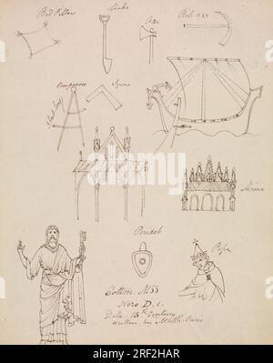 Études de Cotton MSS Nero par Robert Smirke Banque D'Images