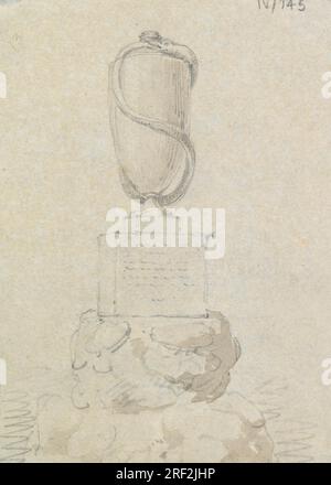 Etude d'une pierre tombale, sculptée en forme d'urne entre 1802 et 1804 par Robert Smirke Banque D'Images