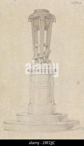 Croquis d'une pierre tombale ornée entre 1802 et 1804 par Robert Smirke Banque D'Images